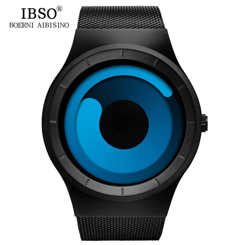 IBSO 2017 Mens Watches Brand Luxury Stainless Steel Mesh Strap Sport Watch Men Waterproof Quartz Wristwatch Relogio Masculino