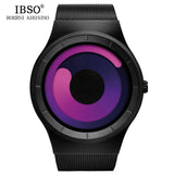 IBSO 2017 Mens Watches Brand Luxury Stainless Steel Mesh Strap Sport Watch Men Waterproof Quartz Wristwatch Relogio Masculino