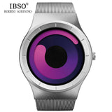 IBSO 2017 Mens Watches Brand Luxury Stainless Steel Mesh Strap Sport Watch Men Waterproof Quartz Wristwatch Relogio Masculino