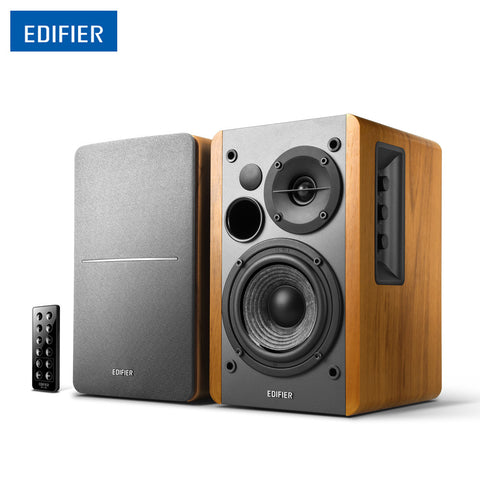 Edifier R1280DB Wireless Bluetooth Speaker Studio Bookshelf Speaker With 4" Bass Driver and Front Facing Bass Reflex Port