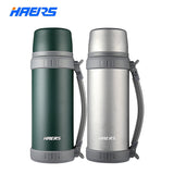 Haers 1100ml Durable Outdoor Vacuum Flask Double Walled Stainless Steel Portable Beverage Bottle with Built-in Serving Cup